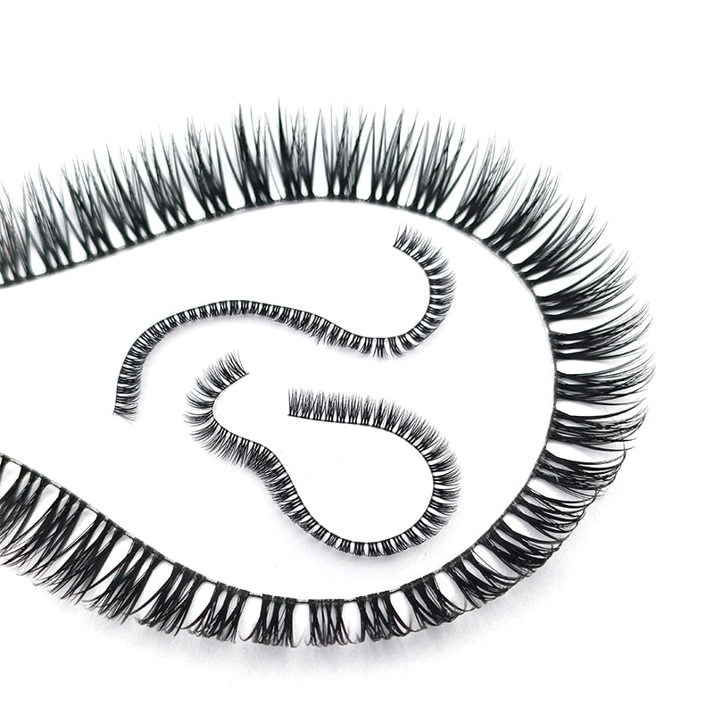 3D Fluffy Cluster False Lashes Premade Volume Fans Individual Eyelash Segmented Lashes Natural Fake Lash Extensions