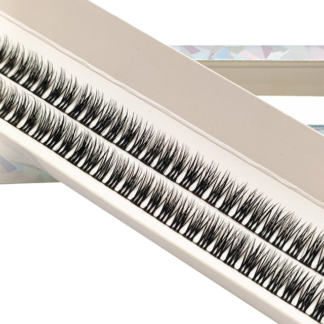 3D Fluffy Cluster False Lashes Premade Volume Fans Individual Eyelash Segmented Lashes Natural Fake Lash Extensions